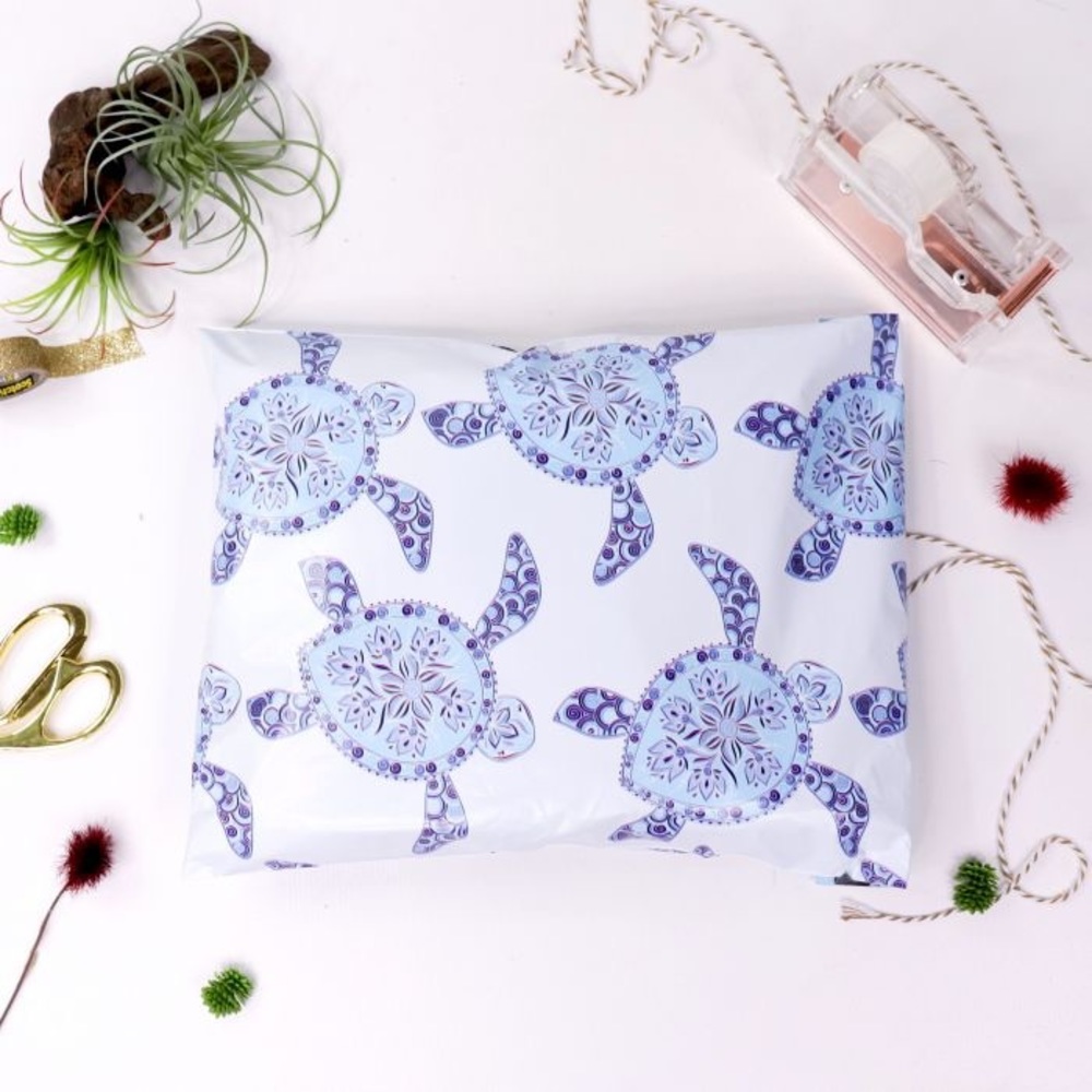 25 (10 x 13) poly mailers - Turtle 🐢